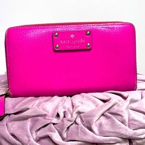 kate spade hot pink wallet